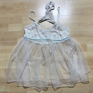 George White Lace Babydoll Lingerie NWOT